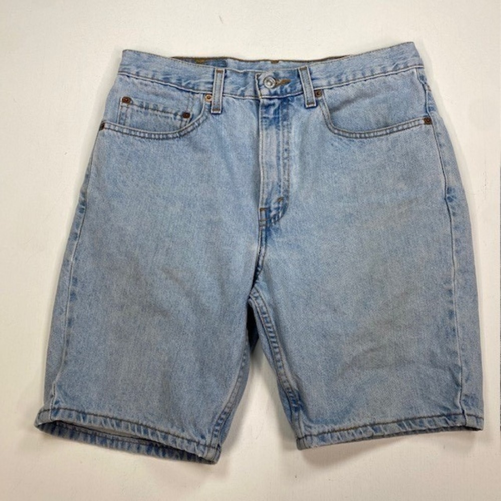 Vintage Levis 505 Regular Fit Denim Shorts Light Wash Mens 32 Light Blue Y2K